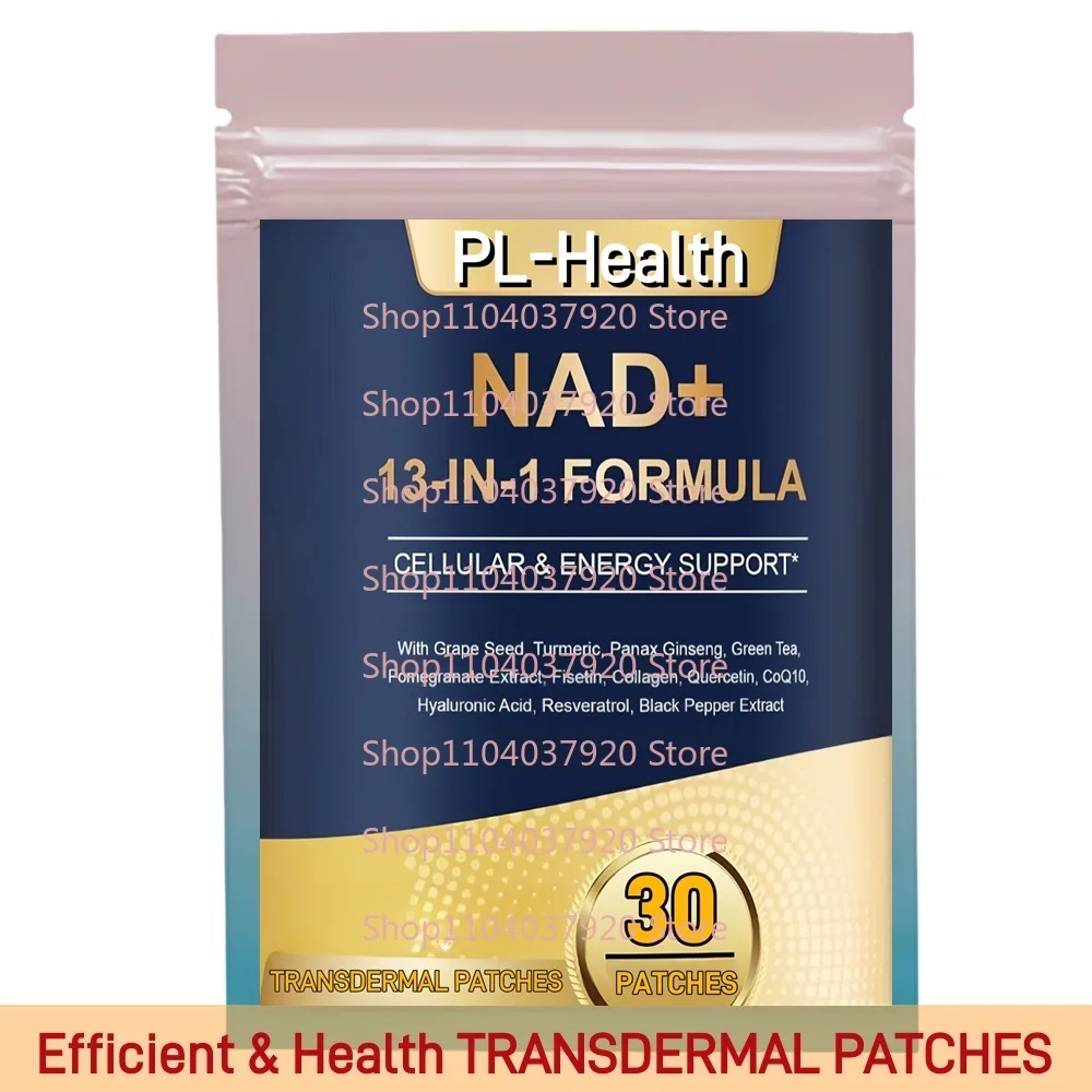 30 Patches NAD Transdermal Patches for Women Men with Resveratrol,Quercetin,  for Anti Aging, Energy, Immune, Focus