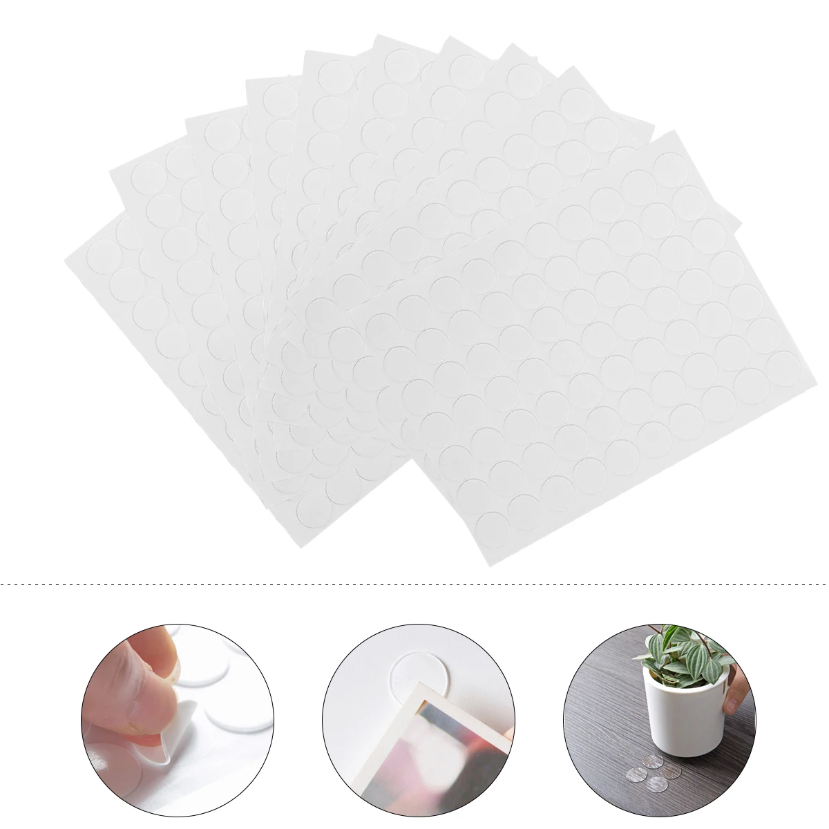 

700 Pcs Clear Sticky Putty Round Double Sided Acrylic Adhesive Tape for Christmas Decorations Daily Use Hardware Craft