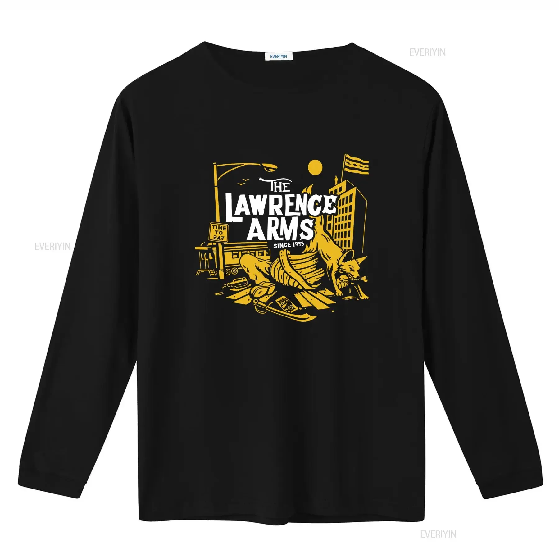 The Lawrence Arms Band T Shirt Since 1979 Design Urban Art Print vintage Washed Versatile Stylish Top For Everyday Wear fashion