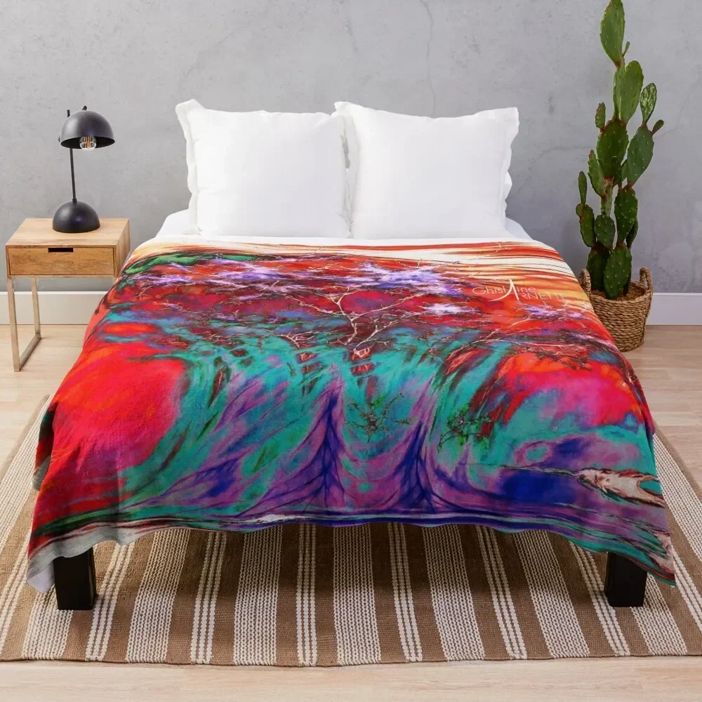 Fantastic landscape, bordering on abstraction. Throw Blanket Blankets Sofas Of Decoration Bed Designers Furrys Blankets