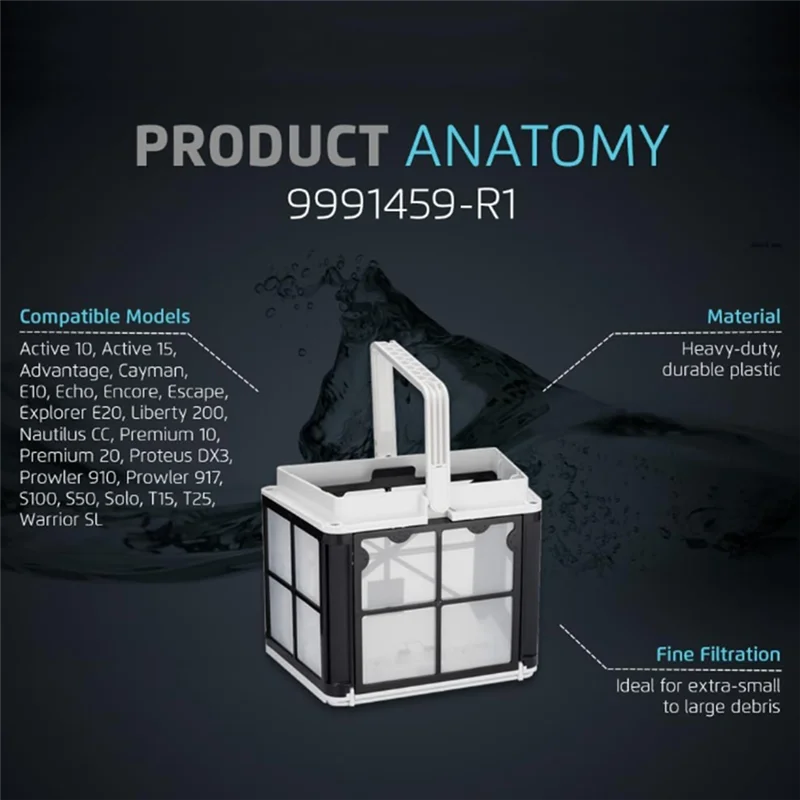 Cartucho de filtro robótico para limpeza de piscina ABDJ-For Dolphin 9991459-R1 para modelos S50 S100 Active 10 15