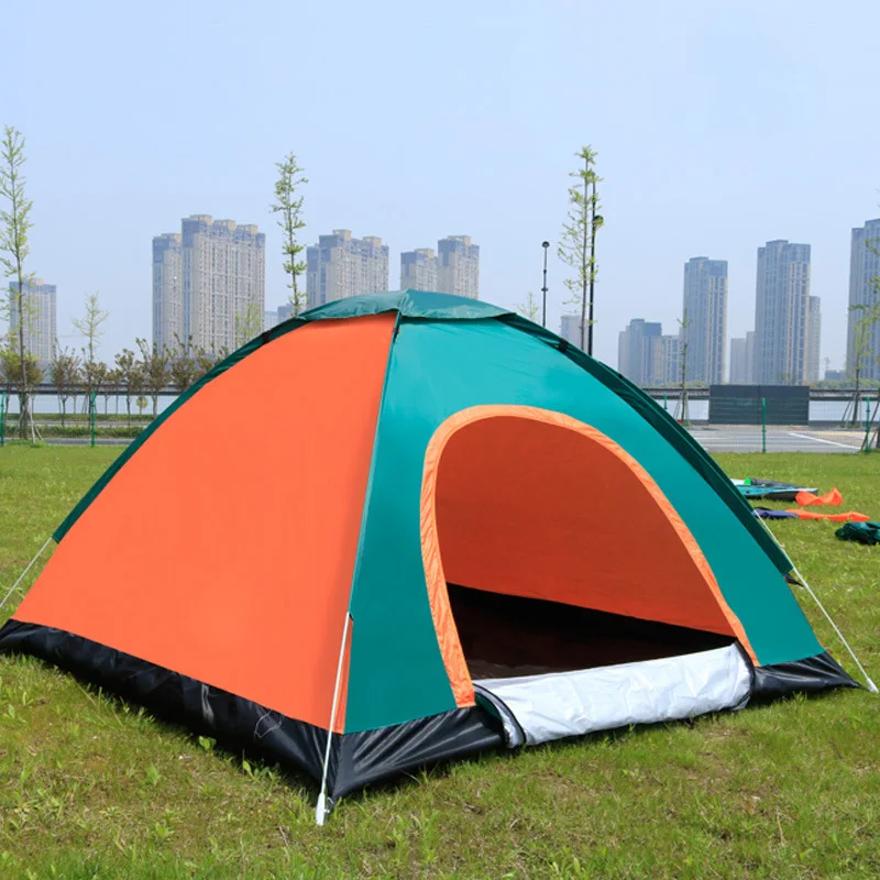 Large Size 3 - 4 People Camping Hand Throw Spring Open Outdoor Beach Automatic Pop Up Tent