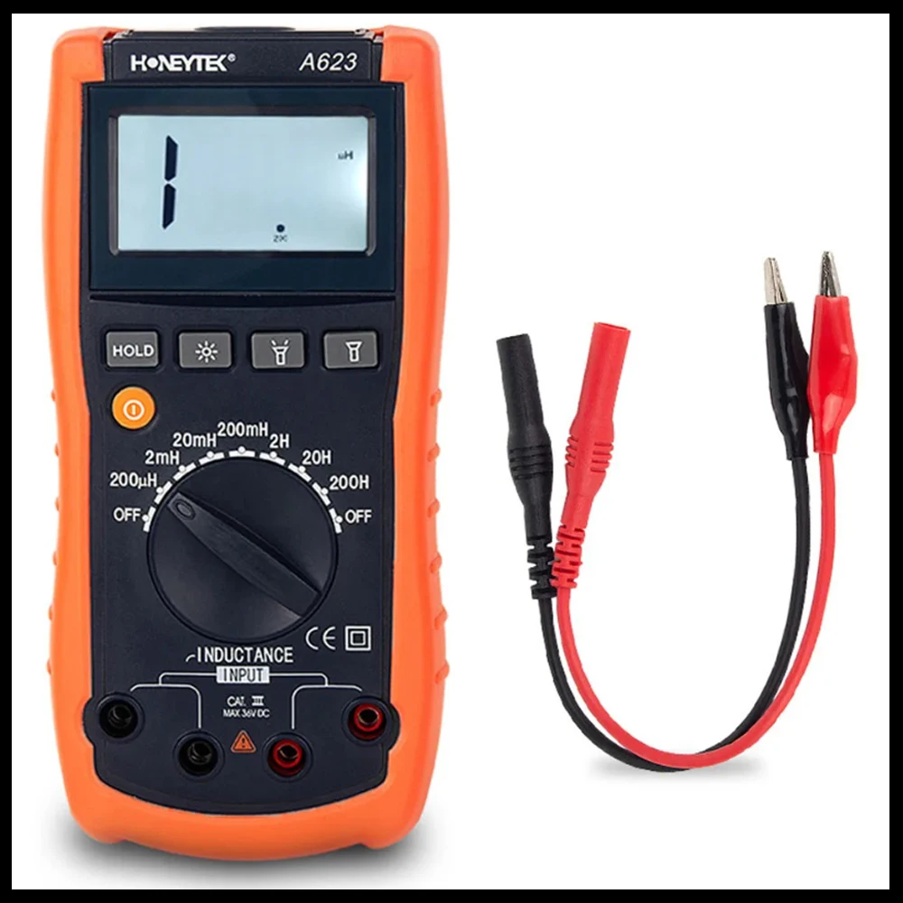 100% Brand LCR Meter Multimeter Digital Professional Capacitor Tester inductance Meter Multimeter test leads ESR tester A623