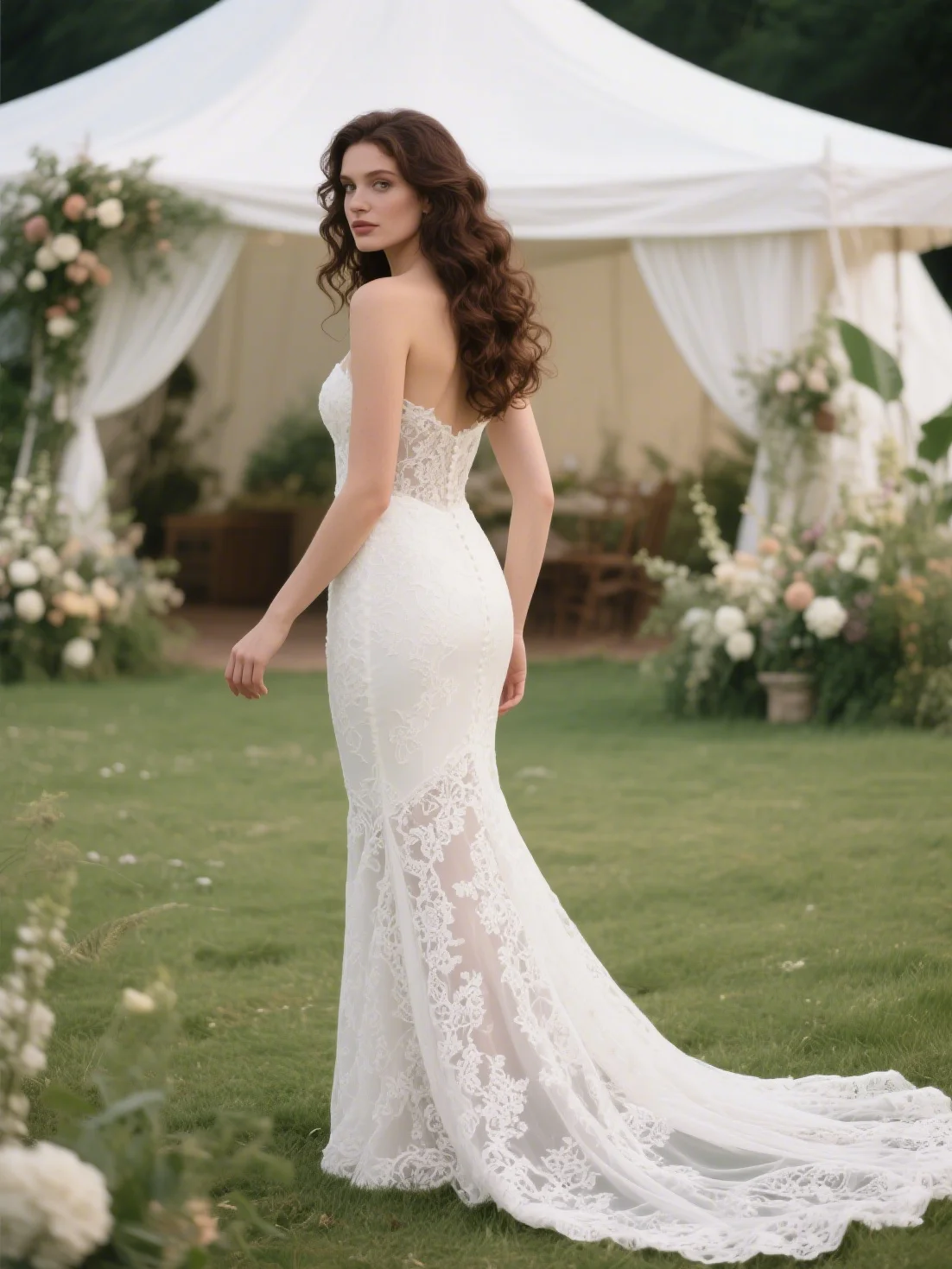 Elegante sexy sem alças sereia vestido de casamento renda tule applique tribunal trem sem mangas praia vestido de casamento 2025 personalizado livre