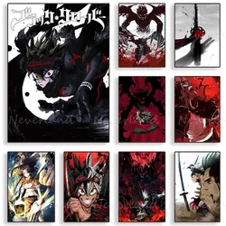 Japanese Classic Anime Black Clover Vintage Character Posters Canvas Artwork Wall Art for Bedroom Home Decor Ideal for Anime
