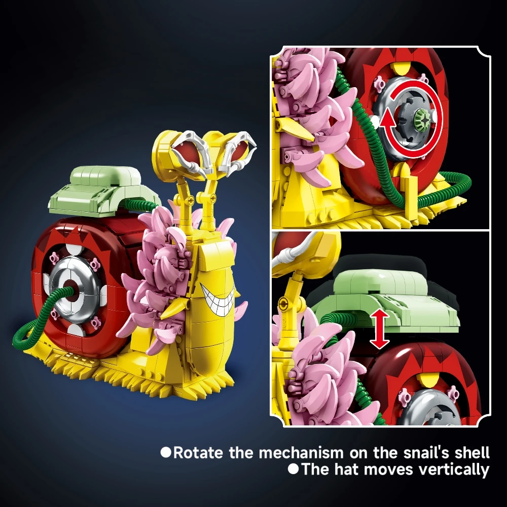 Criativo animal caracol bug modelo blocos de construção tijolos brinquedos diy decorações mesa para crianças aniversário dia das bruxas presentes natal