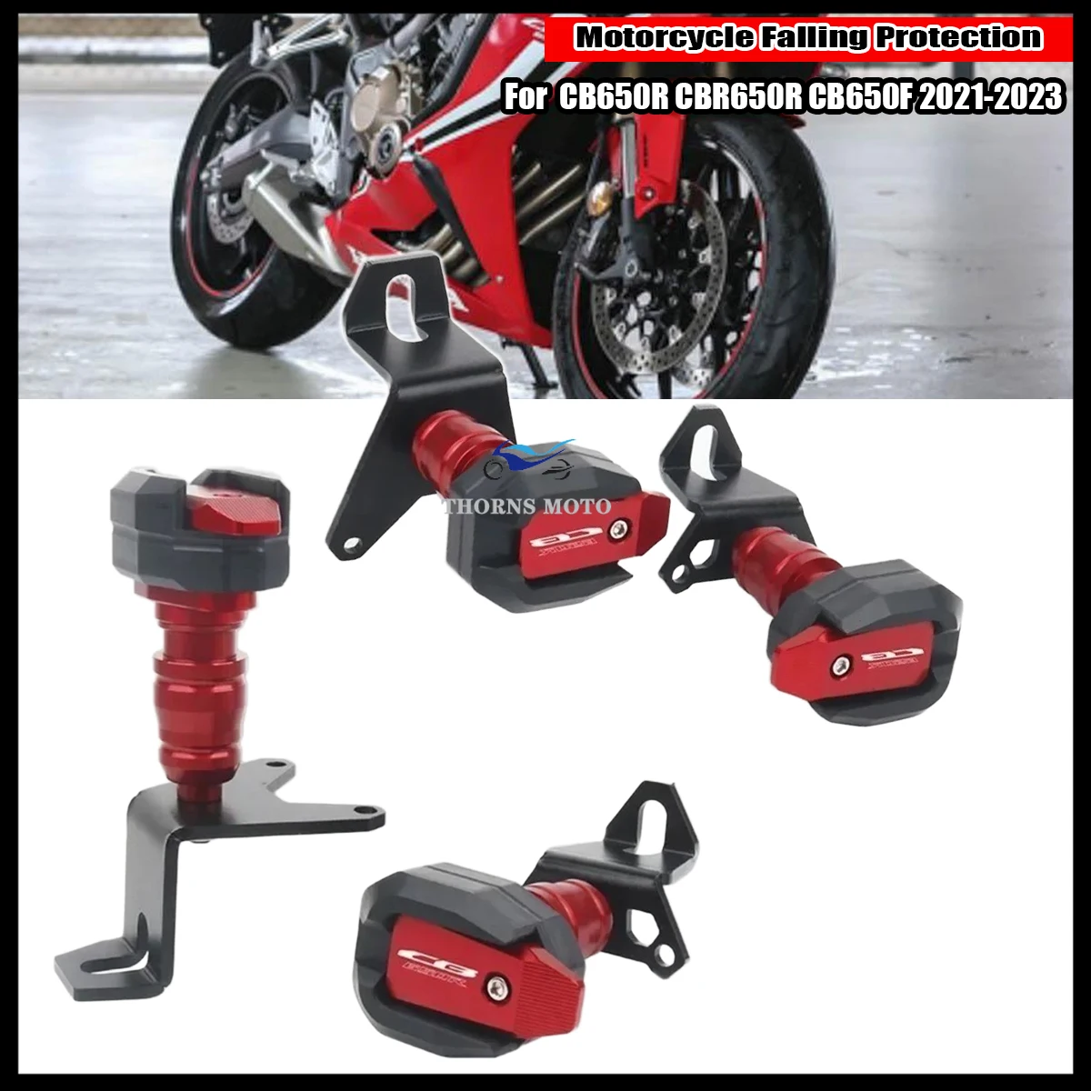 

Motorcycle Falling Protection Frame Slider Fairing Guard Anti Crash Pad Protector For HONDA CB650R CBR650R 2021-2023 CB CBR 650R