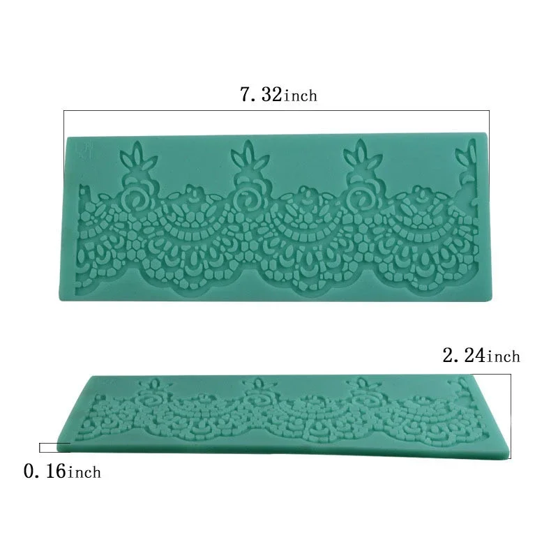 Flower Lace Cake Silicone Embossing Mat Texture Fondant Impression Lace Mat Decorating Mold Gum Paste Cupcake Topper Tools