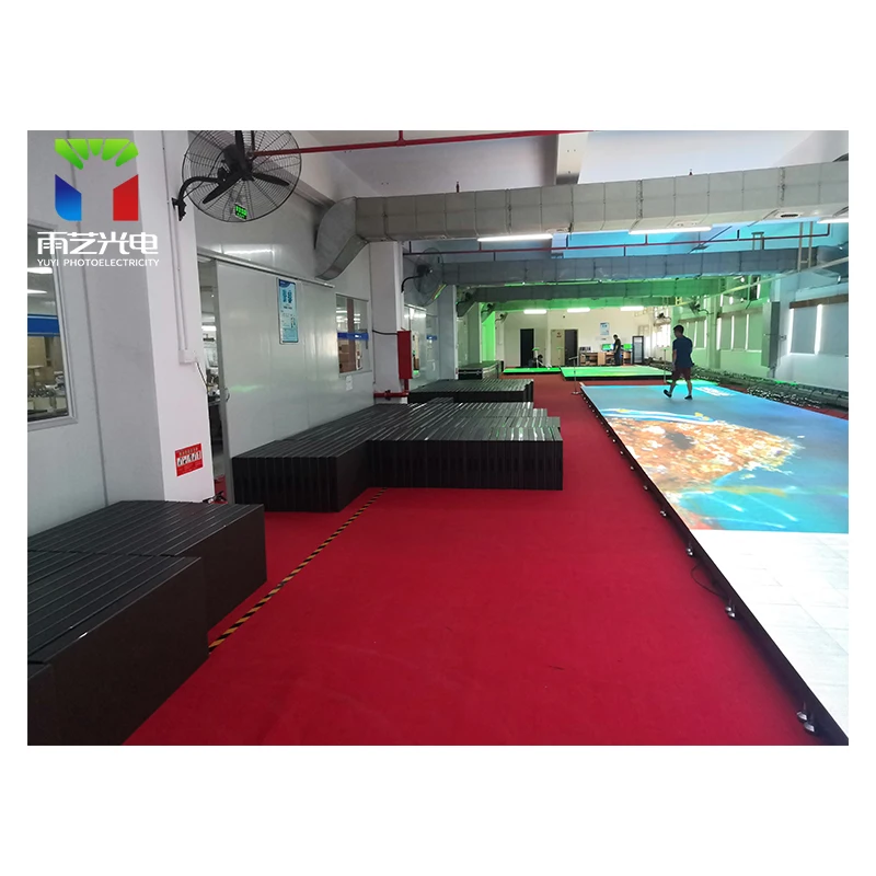 كامل اللون بلاط الأرضيات التفاعلية التعريفي شاشة Led بلاط الأرضيات قاعة المعارض شاشة تفاعلية P6.25 شاشة Led