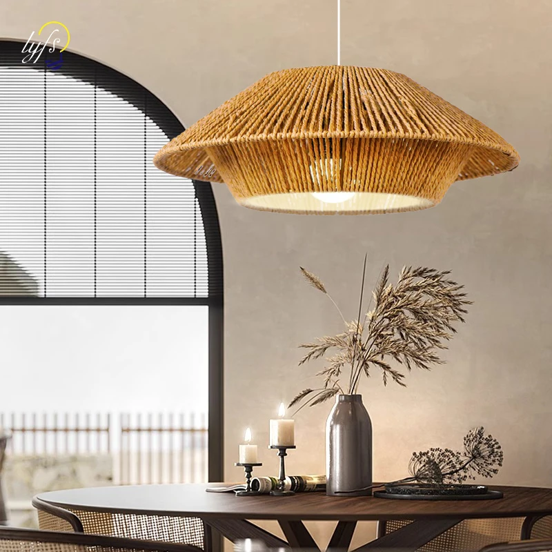 LED Pendant Lamp Interior Lighting Wabi-sabi Hanging Lamps Dining Table Kitchen Living Room For Home Decoration Pendant Lights