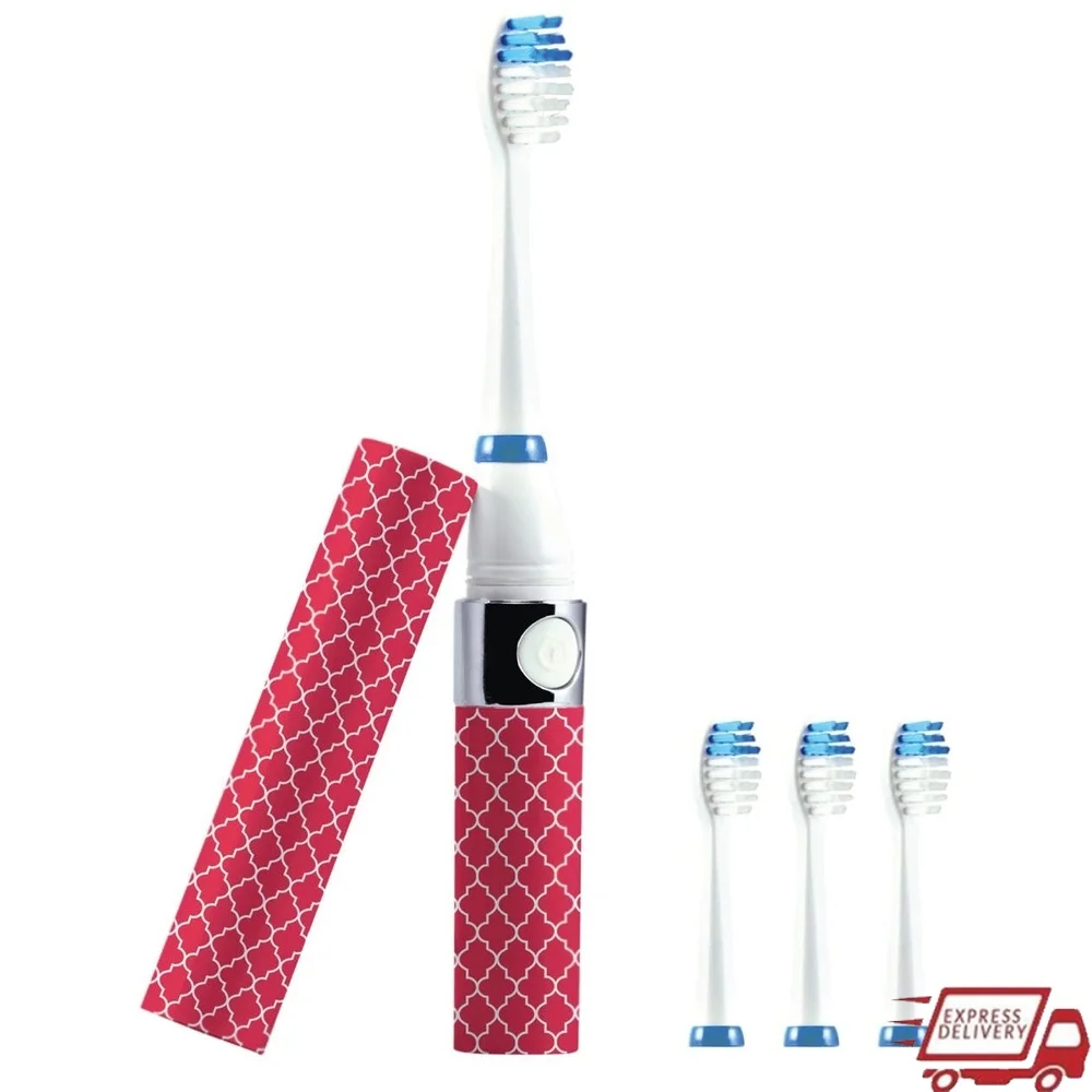 

Портативная звуковая зубная щетка, 22000 ходов, 3 насадки, компактный дизайн, водонепроницаемая, удобная для путешествий, электрическая зубная щетка