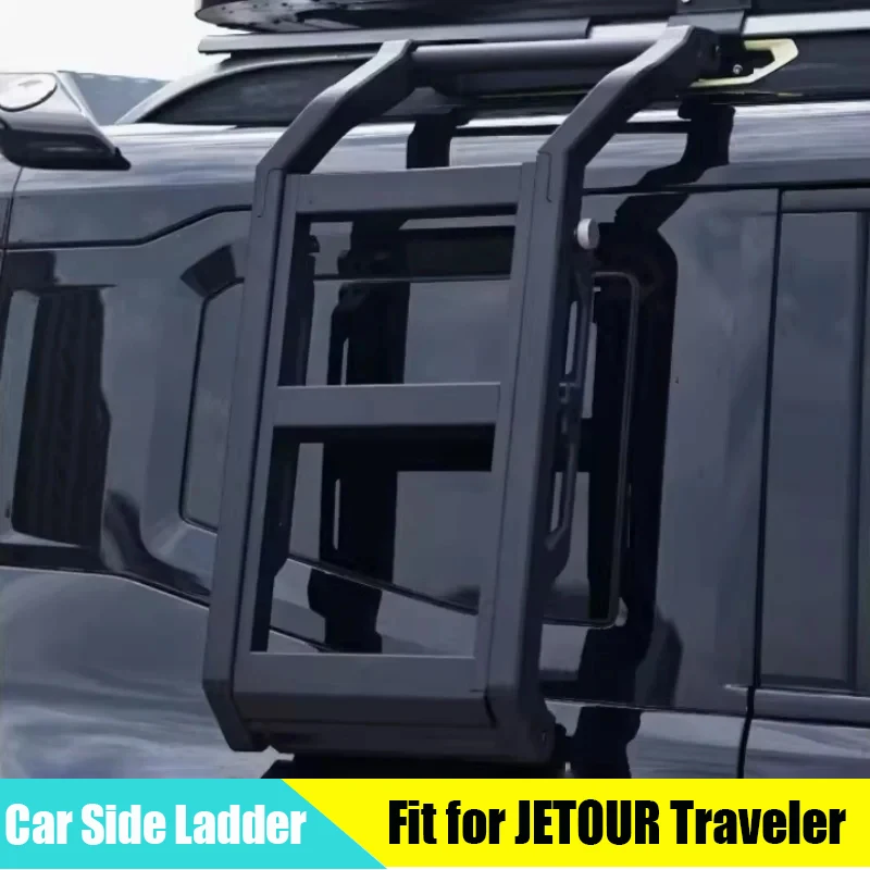 Car Folding Side Ladder Suitable for CHERY JETOUR Traveler T2 2023+ Modified Mecha Telescopic Ladder Car Exterior Parts