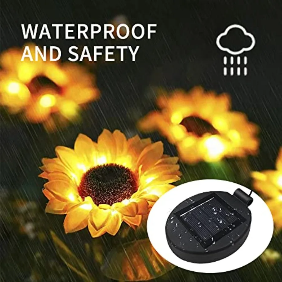 Solar Lantern Top LED Panel Lantern Lid Lights Replacement Part for Outdoor Flower DIY Solar Flower Lights Garden Patio Decor view 3