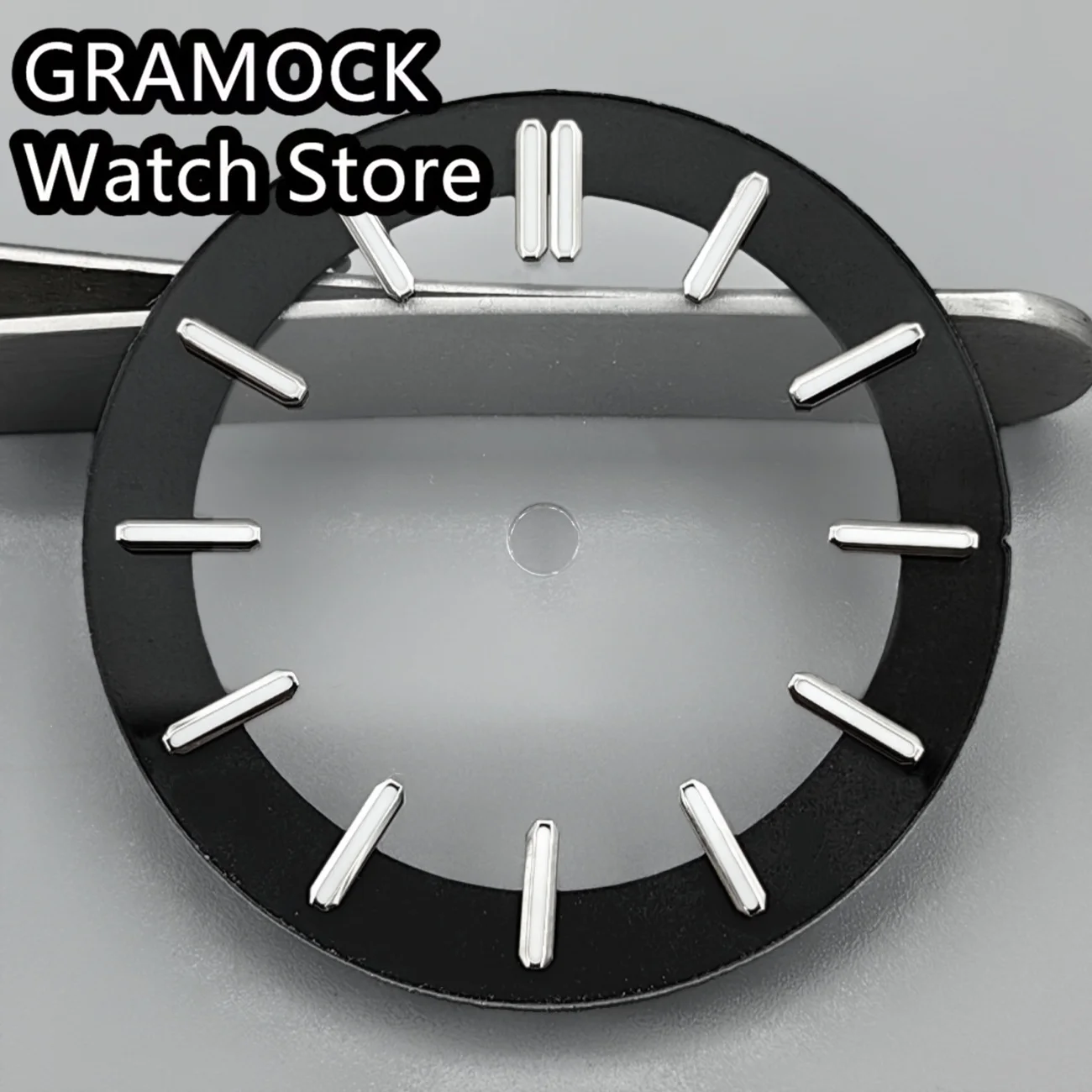 31.5mm Skeleton Dial Black White Starry Sky Transparent Watch Dial Silver/Rose Gold Index For NH35 NH36 NH38 NH70 NH72 Movement