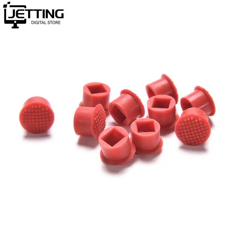 10pcs Laptop Nipple Rubber Mouse Pointer Cap for IBM Thinkpad Little TrackPoint Red Cap for Lenovo Keyboard Trackstick Guide