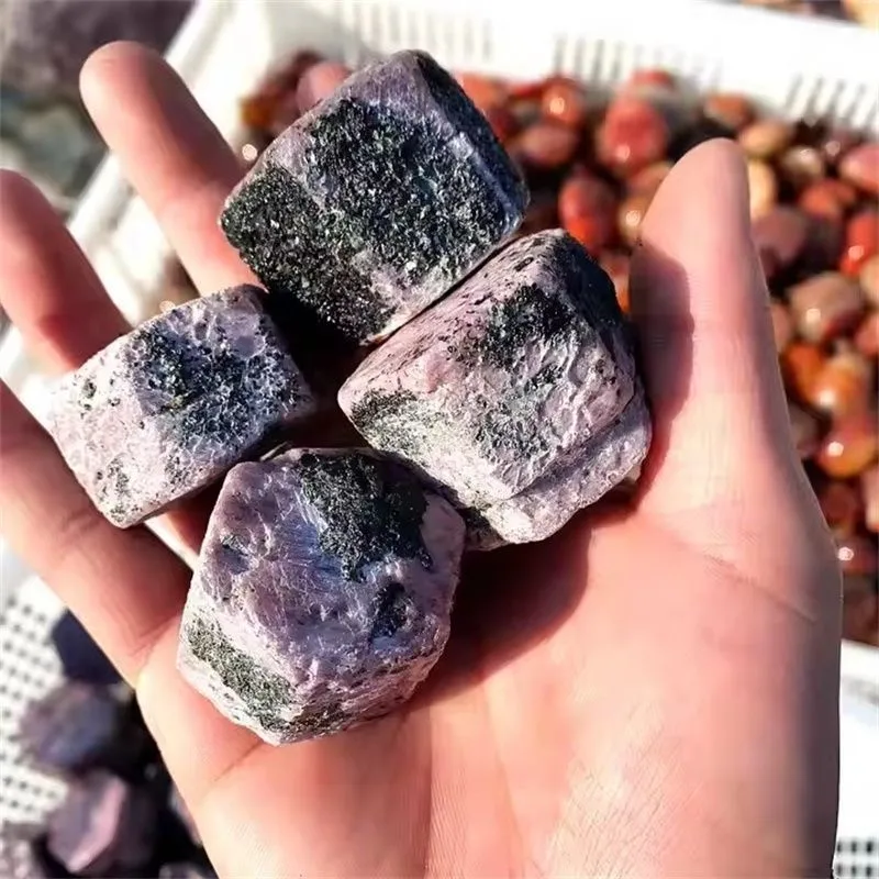 Natural crystal red corundum mineral specimens for home decoration