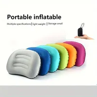 Portable Inflatable Pillow Camping Equipment Compressible Folding Air Cushion Outdoor Protective Tourism Sleeping Gear