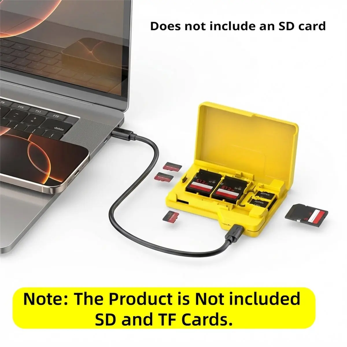 A72U Memory Card Reader: Read and Write 4 Cards Simultaneously with A 15-Slot Folder-Style Storage Case, for USB Type-C