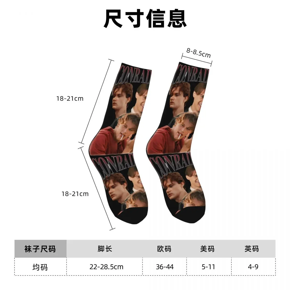 الرجال الجوارب كونراد فيشر Bootleg الصيف تحولت جوارب جميلة الربيع مضحك الجوارب الناعمة الدافئة في الهواء الطلق المضادة للبكتيريا الجوارب