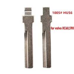 10 pz 1005 # HU56 metallo non tagliato vuoto Flip chiave a distanza lama per Volvo XC60 S90 3.5mm per keydiy KD xhorse VVDI JMD