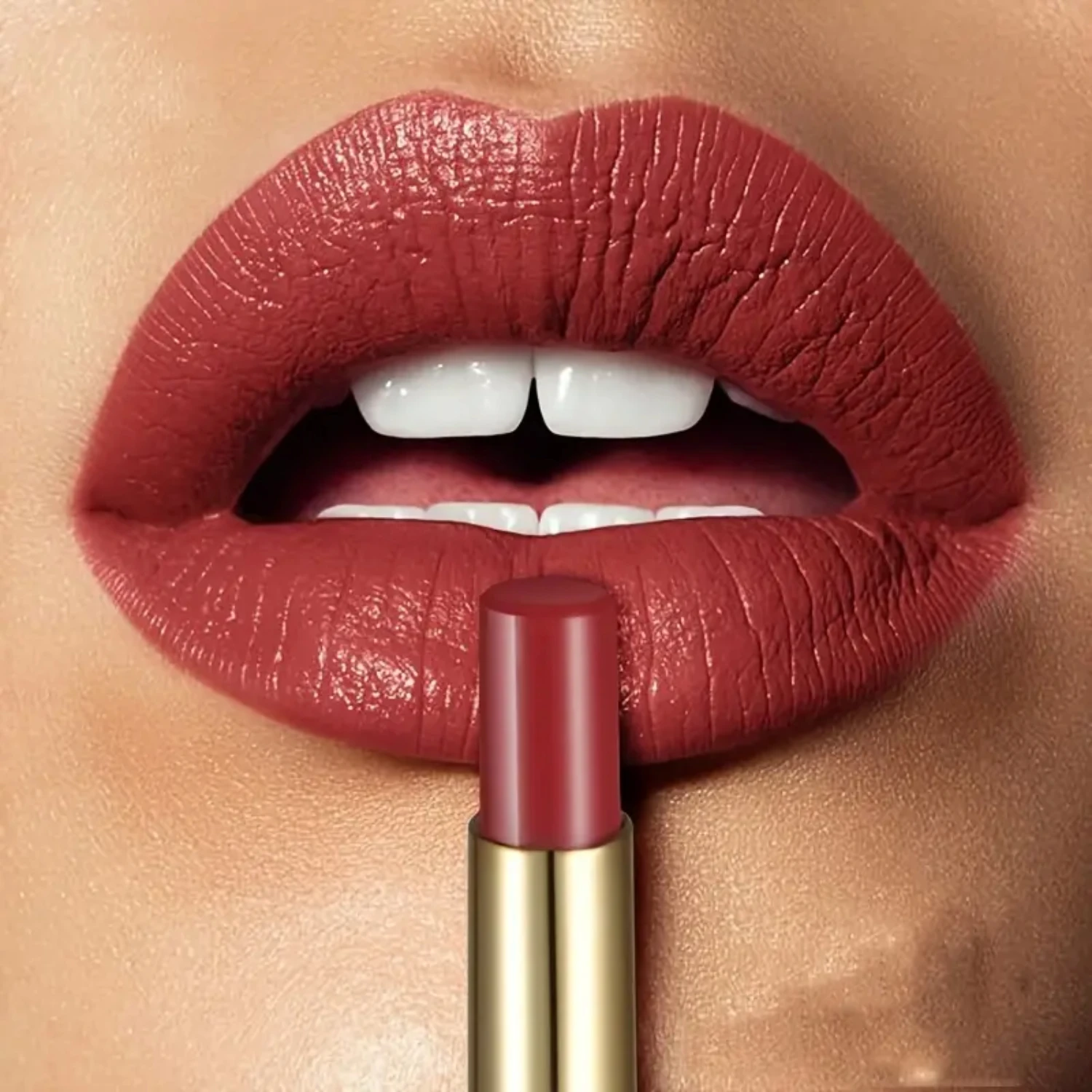 Rossetto a doppia testa 2 in 1 impermeabile a lunga durata con penna per labbra di colore opaco