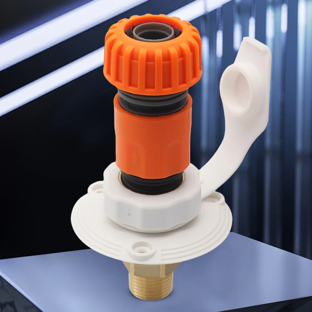 

RV Water Inlet 3/4 NH Female To 1/2 NPT Male RV City Water Fill Inlet RV Water Hose Connector for Travel Trailers and RVs