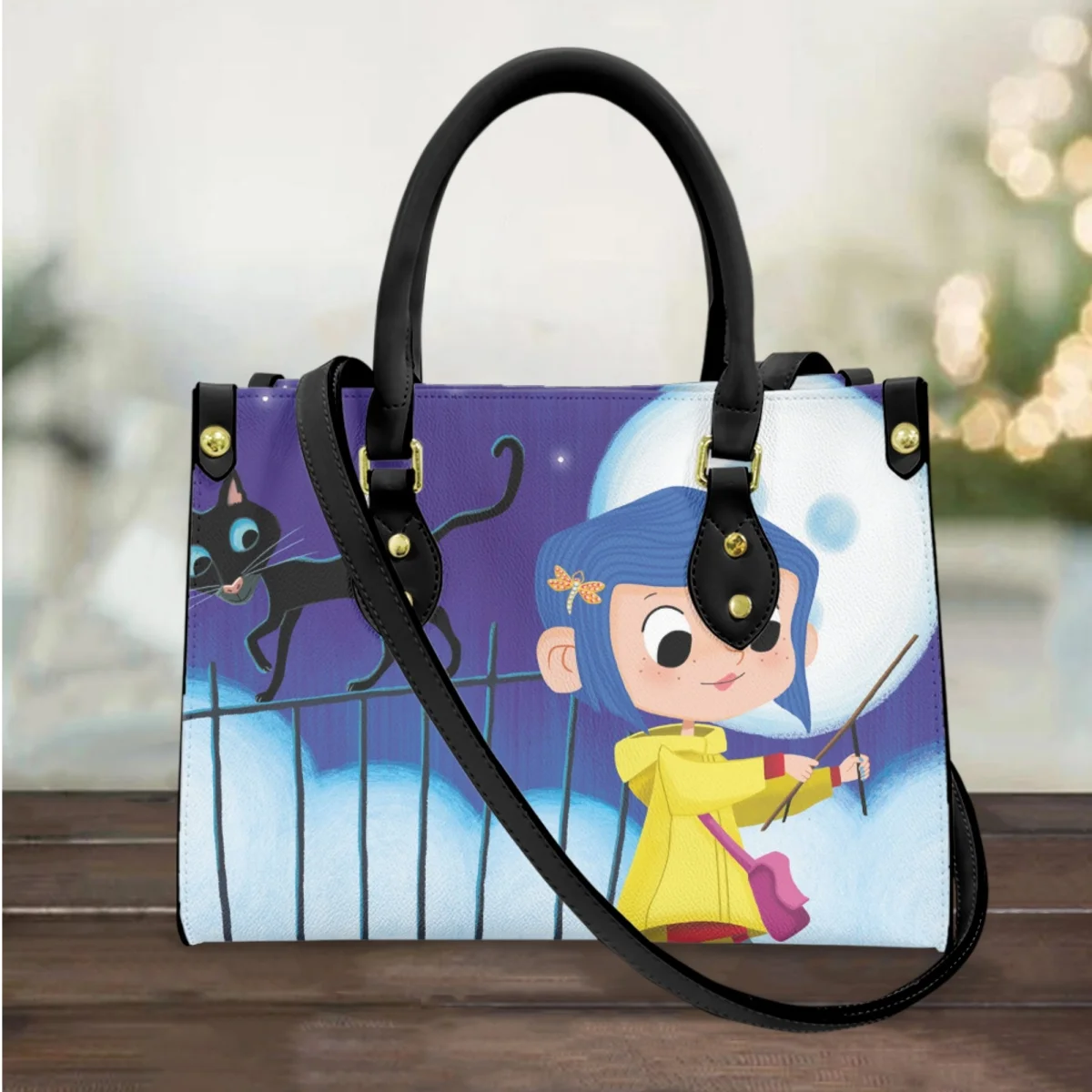 FORUDESIGNS Coraline puszyste wzory torebki damskie skórzane torby Crossbody torby torba kurierska typu Tote główna ulica