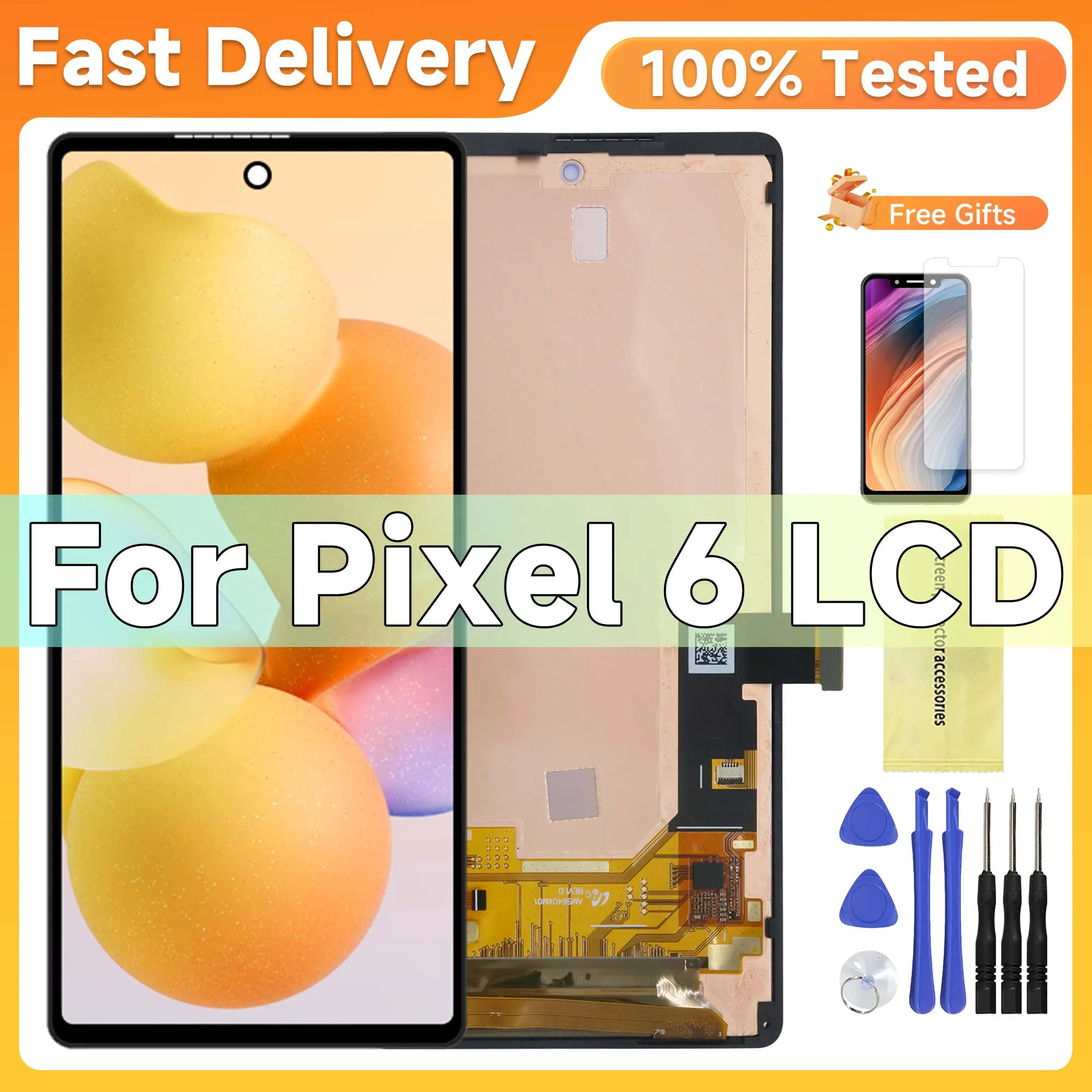 

For Google Pixel 6 6.4''For AMOLED Google Pixel 6 GB7N6 G9S9B16 G9S9B LCD Display Touch Screen Digitizer Assembly Replacement