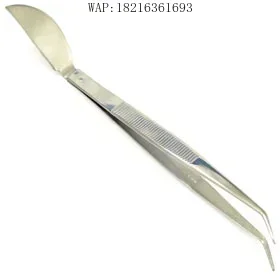 

3 Stainless steel carving knife, spatula, curved clip with double-ended forceps, lamp auxiliary tool