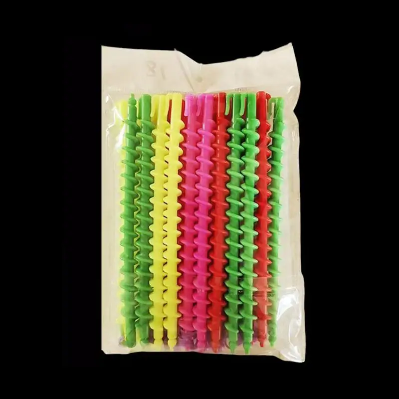 20 Stück, verschiedene Farben, hitzebeständige Spiral-Lockenstäbe, langlebige, hitzeunabhängige Haarstyling-Tools für die Haarpflege zu Hause. – Detail 7