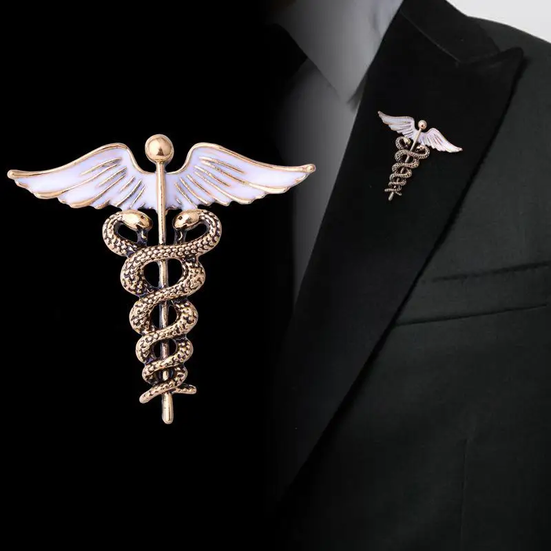 Fashion Collar Clothing Rod Angel Wings Badge Snake Corsage Accessories Jewelry For Men Women Vintage Animal Brooch Pins Gift