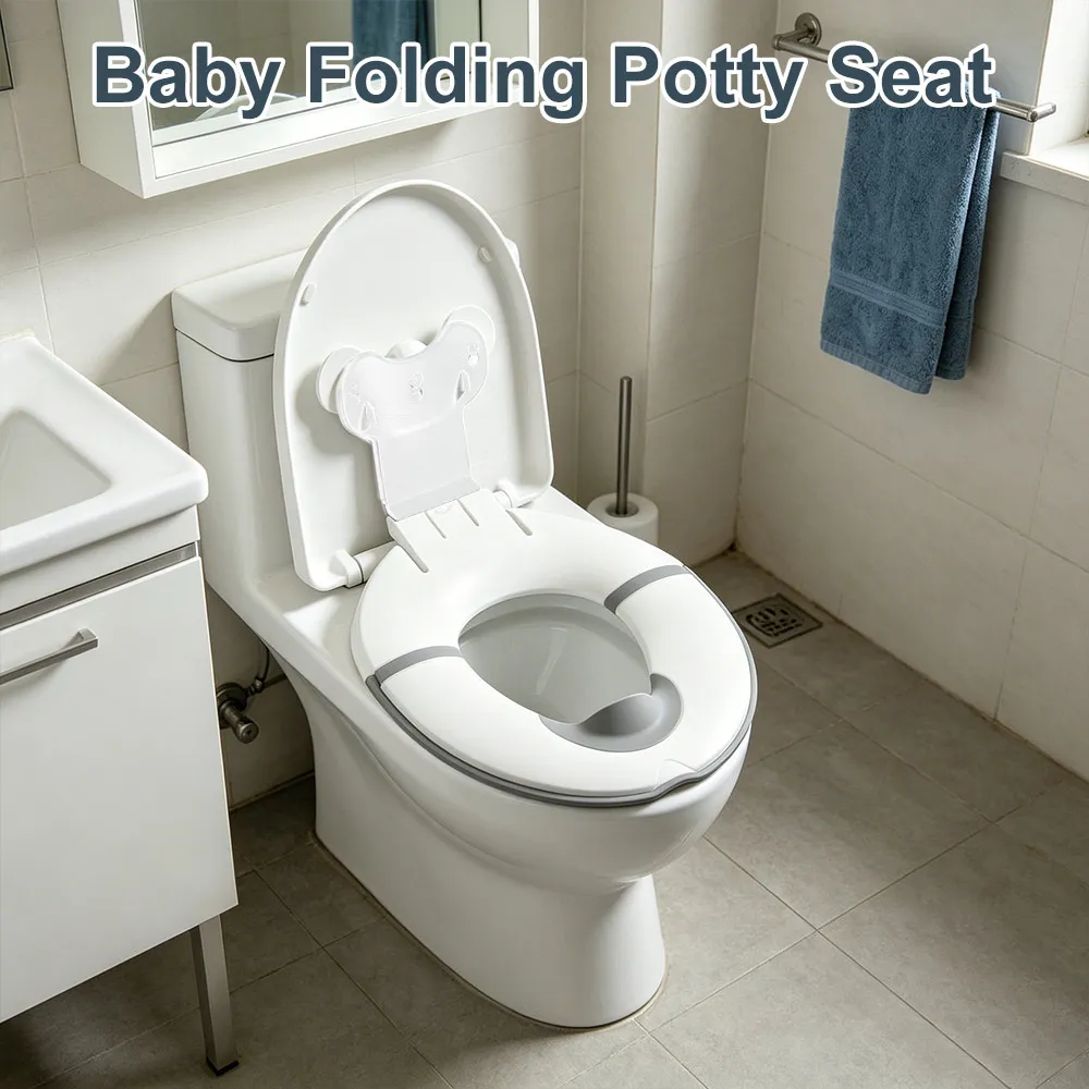 Splash-proof Baby Folding Potty Seat Nonslip Universal Portable Toilet Seat Cover Easy To Wash Waterproof Toilet Seat Gasket