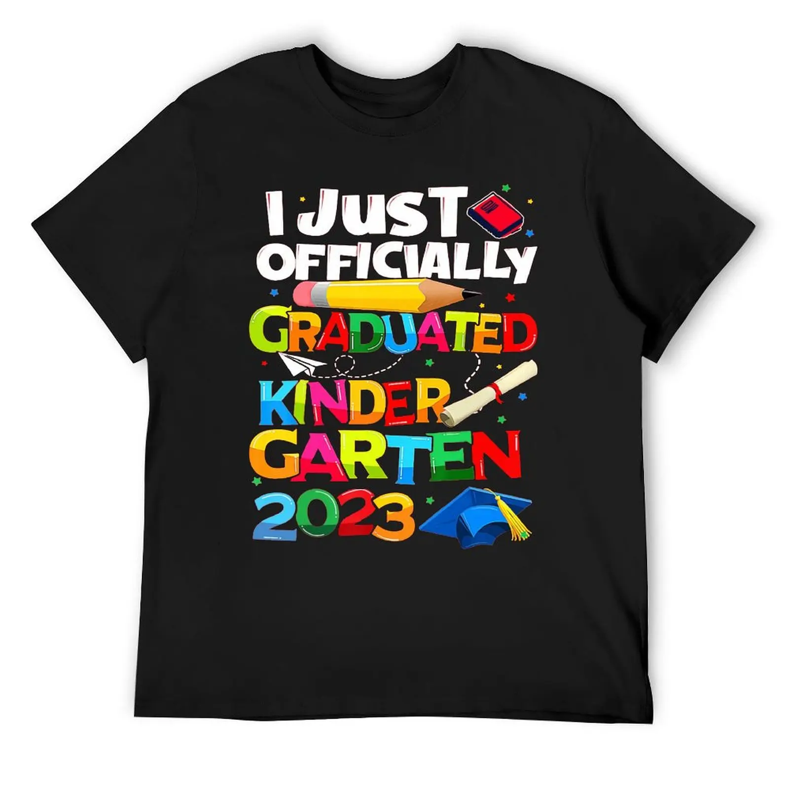 Teachers' Day Officially Graduated Kindergarten Graduation Class Computer T-shirt Crewneck Movement  Humor Graphic Top Tee Graph