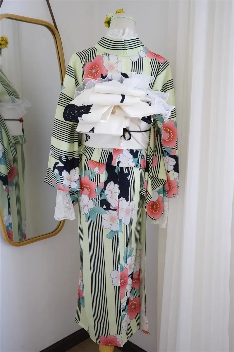 

Japanese kimono yukata women, traditional style, Excellent drape, wrinkle resistance, anti-pilling, and shrink resistance