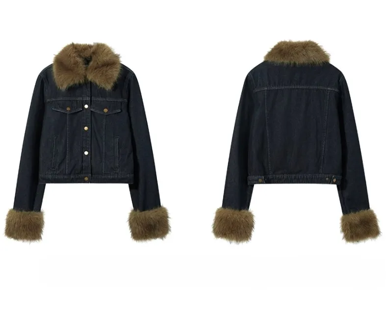 معاطف الدنيم للمرأة طويلة الفراء القطيفة المرأة الخريف سليم صالح أنيقة نمط Preppy المهنية مكتب المضادة للرائحة الرباط مبطن