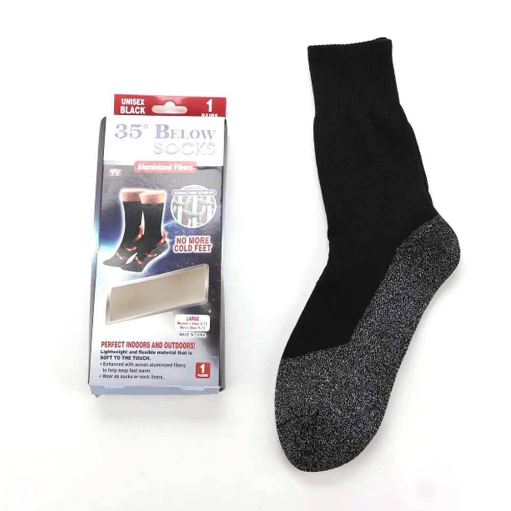 1/2Pairs Winter Self-Heating Socks for Men Women Thermal Heated Socks Elastic Anti-Slip Socks Outdoor Ski Tube Sock Foot Warmer