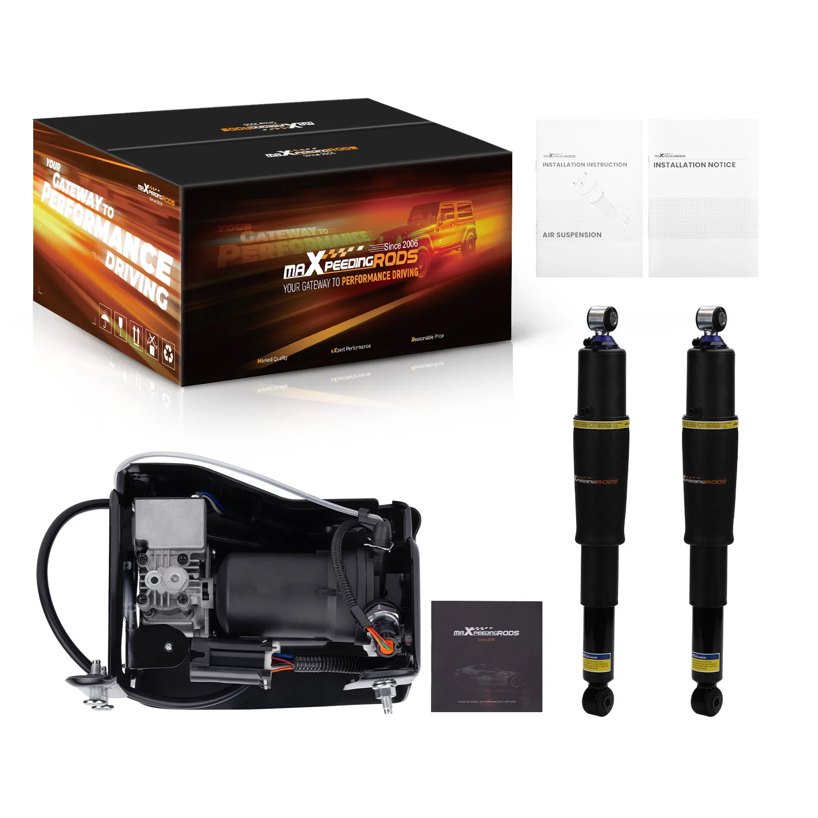 

Комплект пневматических амортизаторов и компрессора (3 шт.) для задней подвески Cadillac Escalade с осушителем 19300045