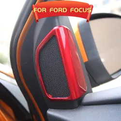 2PCs A Pillar Audio Speaker Panel Decoration Cover Trim Sticker for Ford Focus 3 Mk3 2015 2016 2017 2018 Styling Accessories