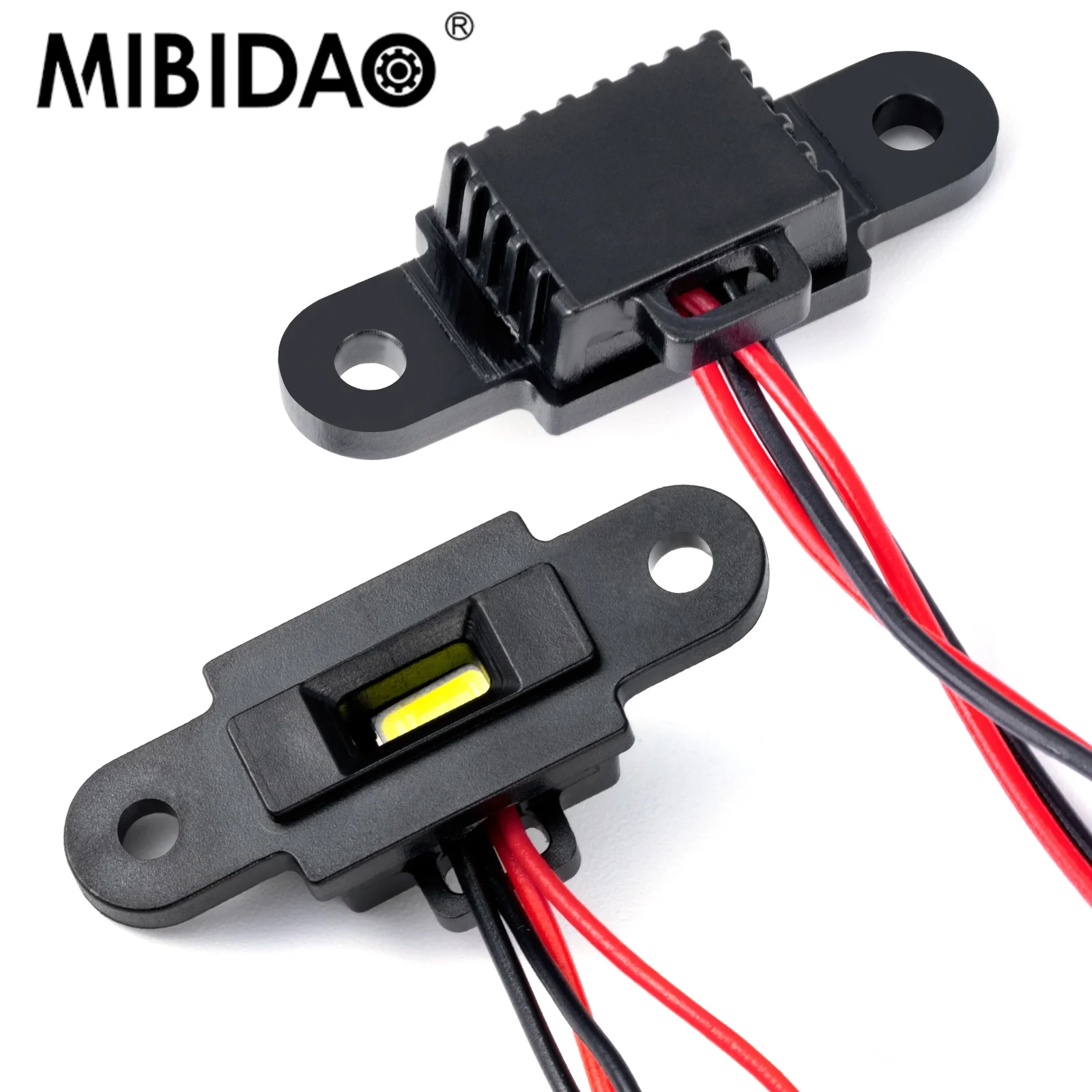  MIBIDAO RC Car Wheel Eyebrow Light White Lamp for 1/10 Axial SCX10-III JT Gladiator(AXI03006) RC Crawler Car Upgrade Parts