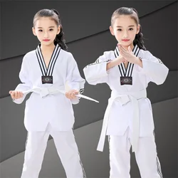 Adult And Children's Taekwondo Uniform Coach Dobok Men Women Long Sleeve TKD Shirt & Pants Set karate Gymnasium Training Suit