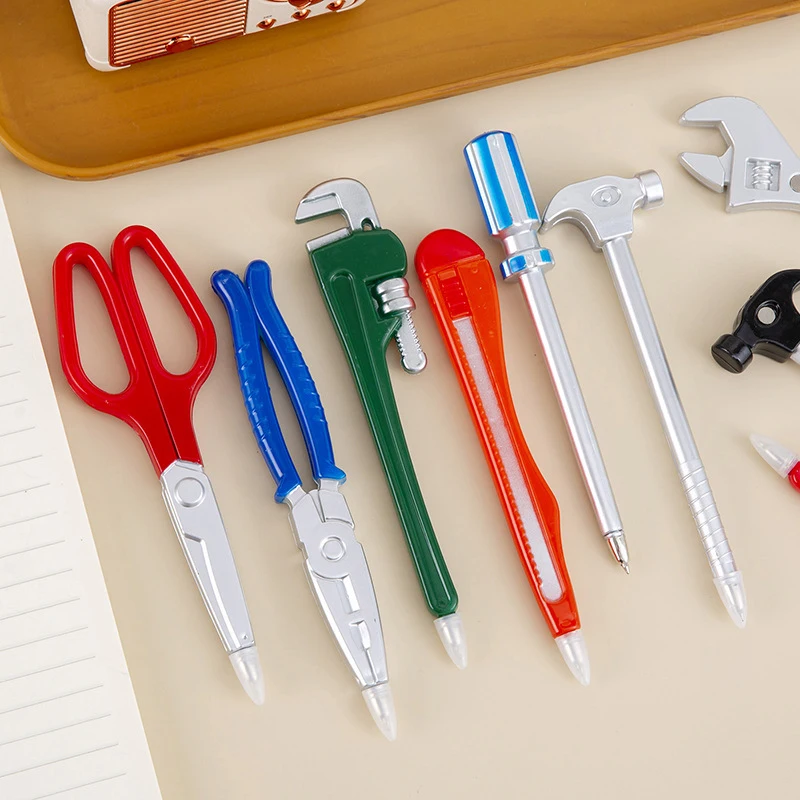 Cartoon Hardware Tools Hammers Wrenches Ball Pen 0.5mm Ink Ballpoint Pen School Office Student Writing Supplies Stationery Gifts image 3