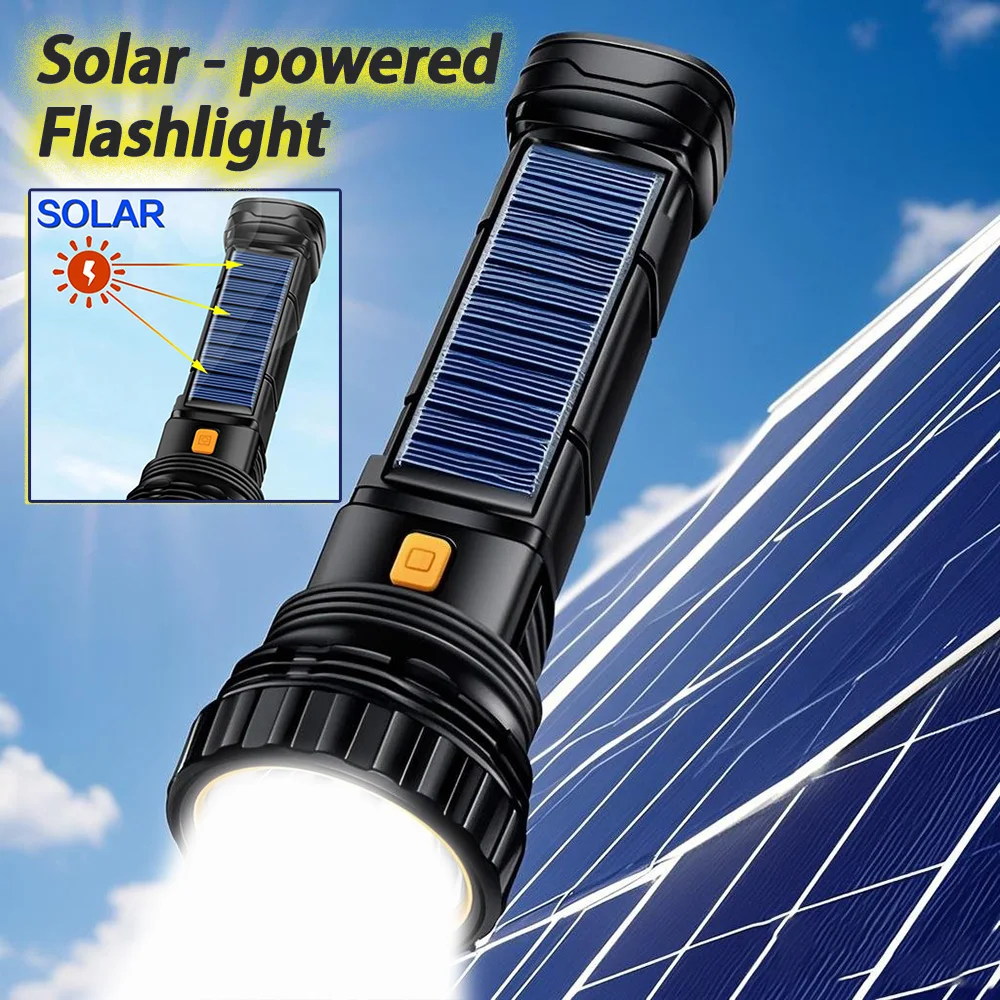 

Многофункциональный солнечный фонарик USB перезаряжаемый сильный свет тактический фонарь уличный портативный светодиодный фонарь для кемпинга, рыбалки