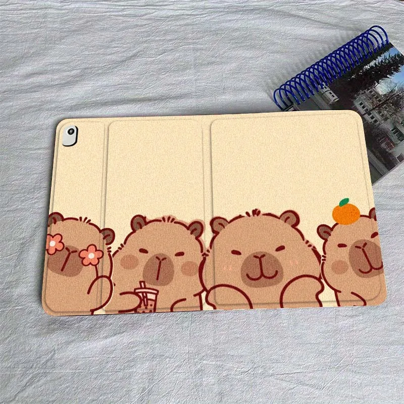 

Capybara Cartoon Cute Art For iPad Pro Air Mini 2 3 4 5 6 7 7th 8th 9th 10th 11th 10.2 9.7 10.5 10.9 11 12.9 13 Tablet Case