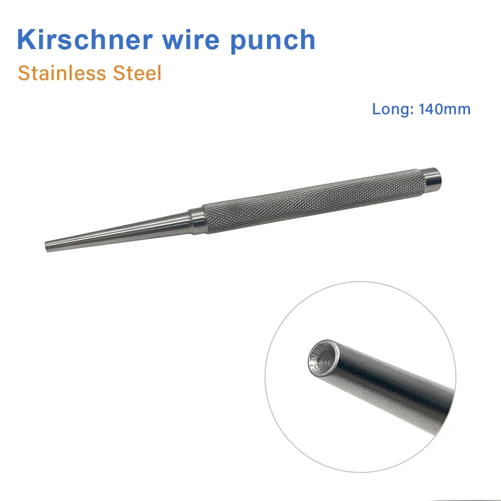 Kirschner Wire Punch Stainless Steel Pin Punch Autoclavable Veterinary Orthopedics Instruments