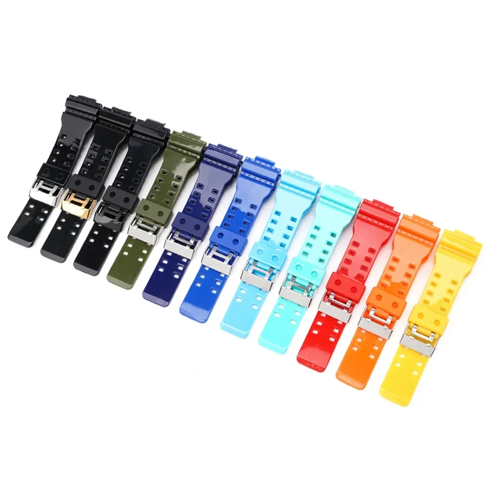 16mm Silicone Watchband for Casio G-Shock GA-110 GA-100 GA-120 G-8900 GLS-100 Rubber Waterproof Men Watch Band Sports Strap