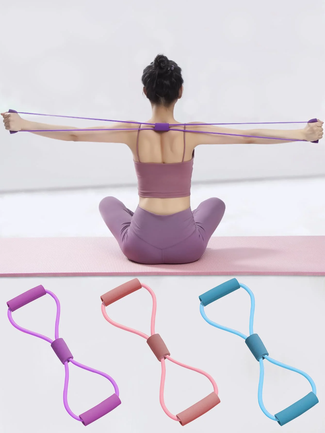 

1pc 8-Shaped Yoga Resistance Band Gym Accessories