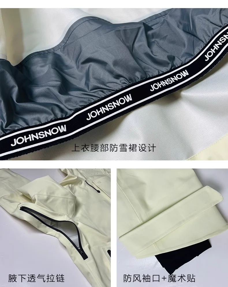 JOHN Volldruckklebender 3L-Skianzug für Damen und Herren, 2024, Snowboard-Kleidung, Einzelbrett, Doppelbrett, Angriffsjacke, Schneehose – Detail 11