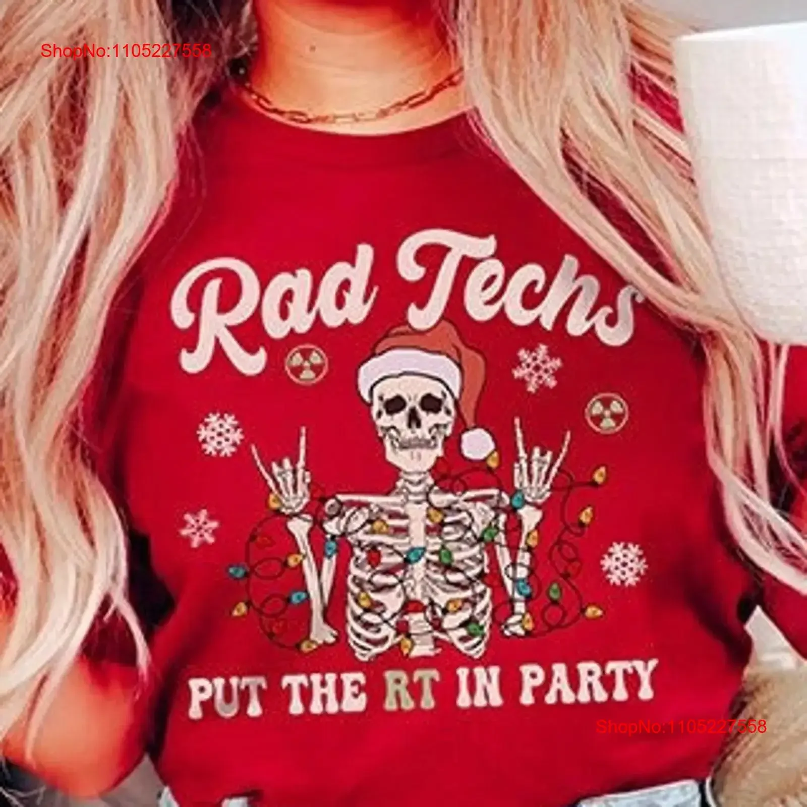 Radiology Tech Christmas T Shirt Funny Rad X ray Radiologist Assistant CT MRI Xmas Holiday vintage Washed Stylish Soft
