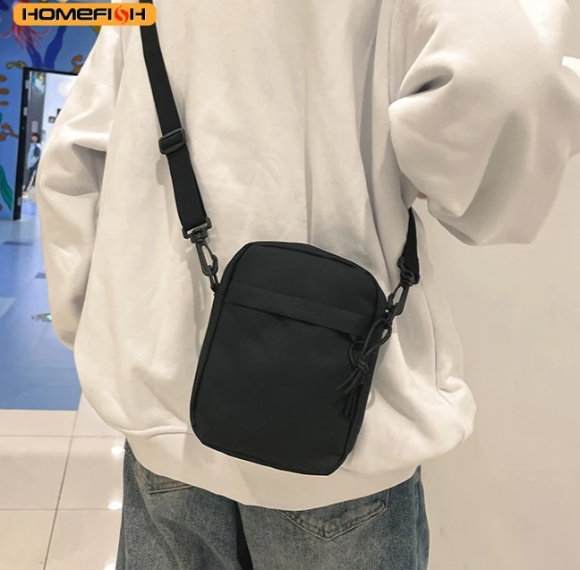 HOMEFISH Minimalist Functional Chest Bag Bags For Men Casual Small Zipper Crossbody Pouch Simple Small Crossbody Shoulder Bag