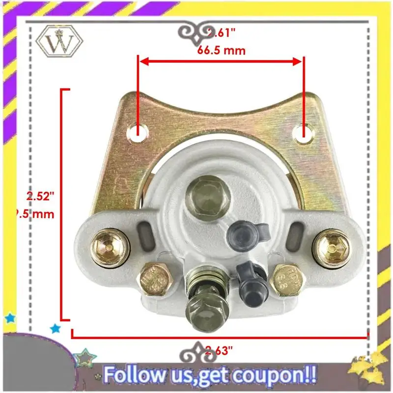 Pinza de freno ABXV-plateada con cilindro maestro/reserva para Polaris Sportsman 400 500 600 700 2003-2004